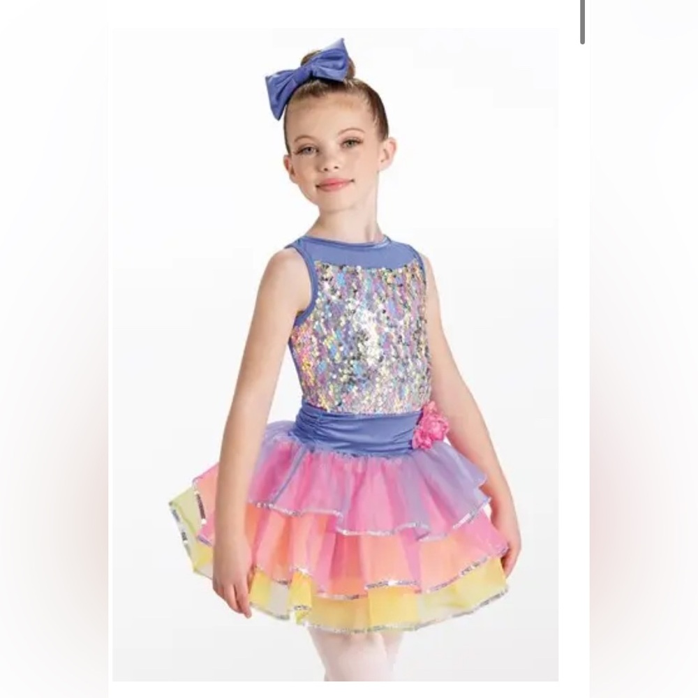 Weissman Sequin Rainbow Kids Dance Costume